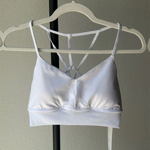 NWT Alo Strappy Back Sports Bra White